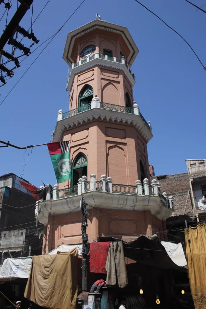 Historic clock tower in Peshawar